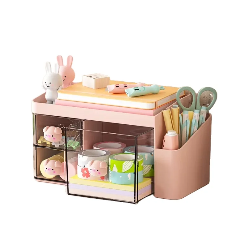 Desk Organizer with 3 Drawer Multi-Functional Pencil Pen Holder for  Desk Organizers and Accessories