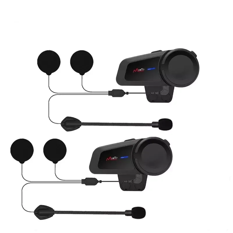 Good Quality  Twins MaxTo M2 Waterproof Motorcycle Wireless Bluetooth Headset 6 People intercom