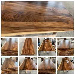 1.2 Meter Length Walnut Solid Big Slab Wood Dining Table