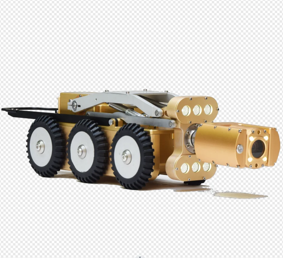 Sewer Drain Pipe NDT Video Inspection Crawler Robot Camera with 100m cable, 11 inch display, waterproof IP68