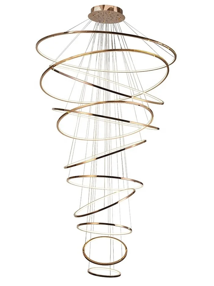 ETL cETL Approved Art Lighting Chrome Stainless Steel Pendant Contemporary Led Lights Home Chandelier Modern for Decorations