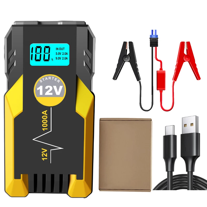 12v Portable Jump Starter For Rechargeable Batteries 16800mAh Multi-Function Power Bank Truck Battery Car Jump Starter