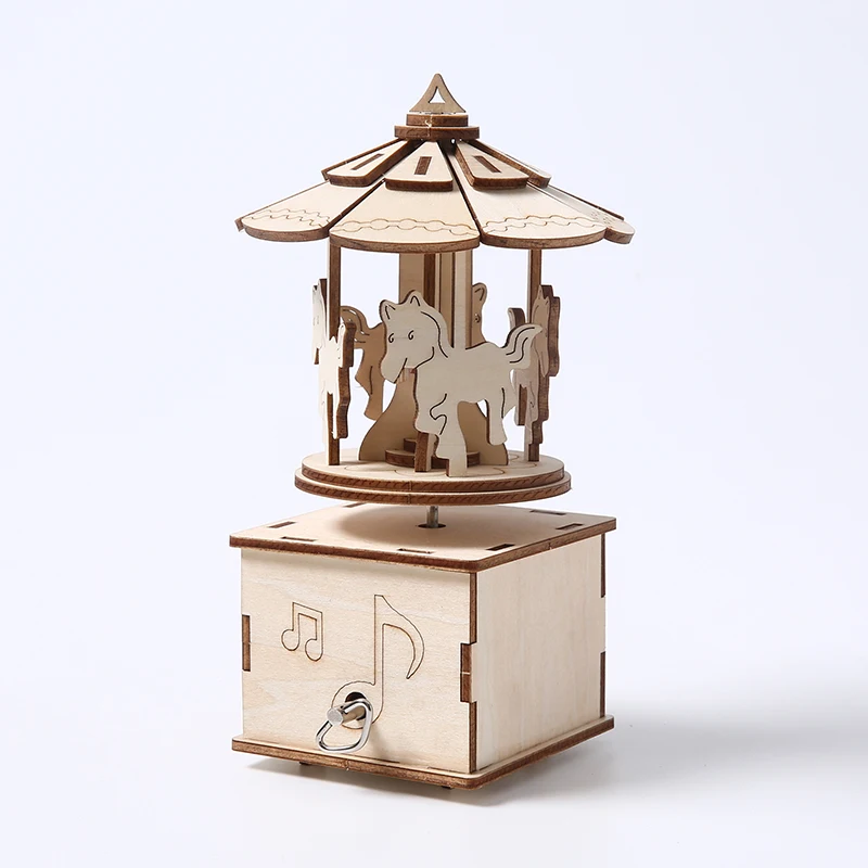 Manual Wooden puzzle Construction Jigsaw Kit science diy 3d mechanical wooden puzzle