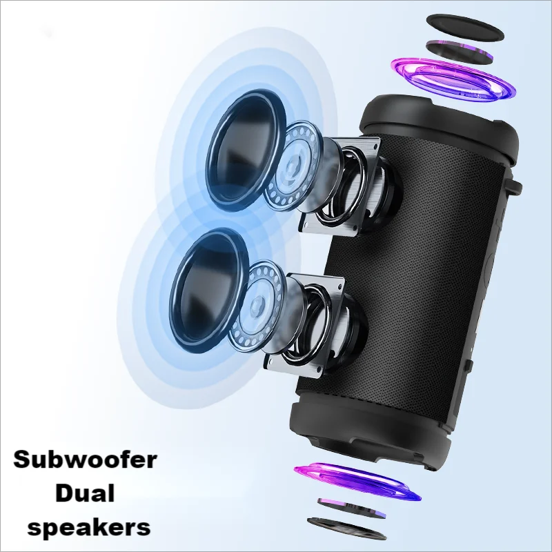 Новинка 2022 водостойкие IPX7 колонки RGB BT музыкальный мобильный телефон с bluetooth уличный беспроводной портативный профессиональный Hi-Fi динамик для