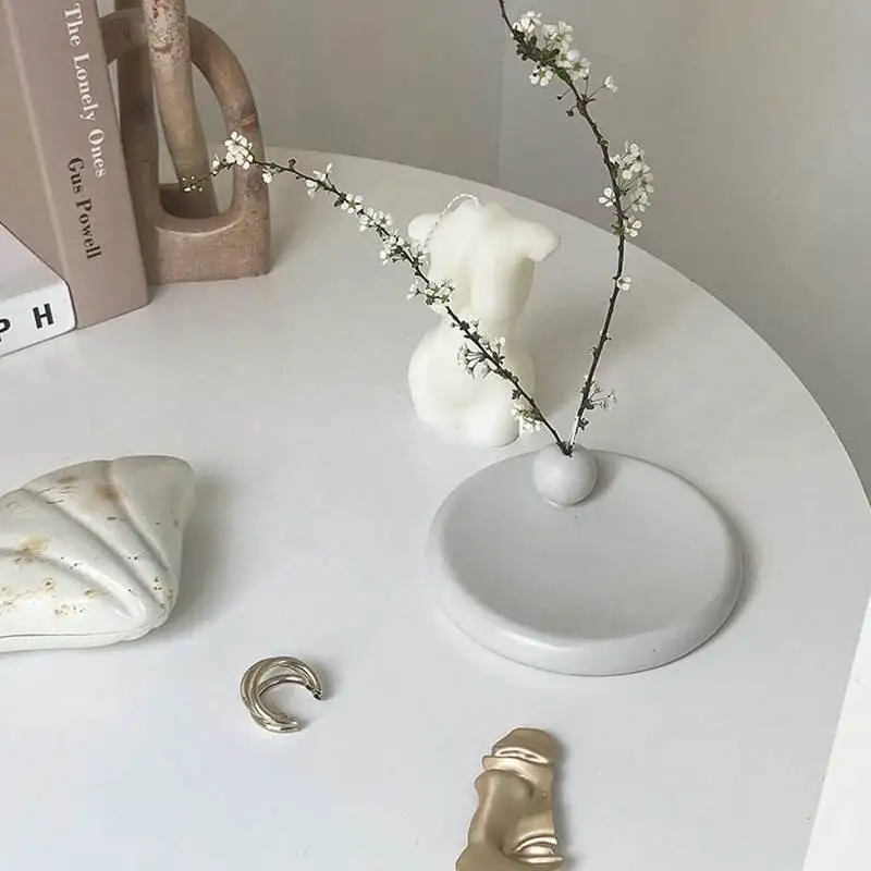 Wholesale Pottery Ceramic Round White Incense Ash Catcher Cheap Incense Stick Burner Holder