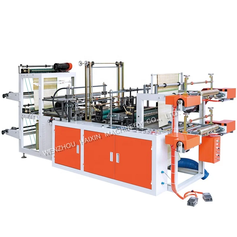 multifunction supermarket HDPE plastic roll bag flat cutting t shirt roll bag in roll making machine