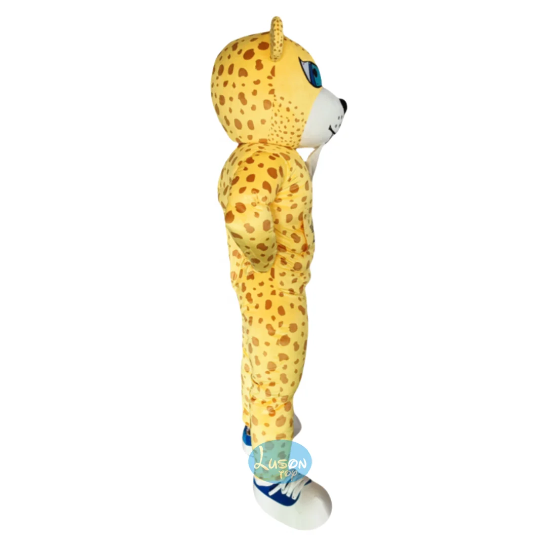 Adult Leopard Mascot Costume Animal Cartoon Fancy Dress Cosplay Party