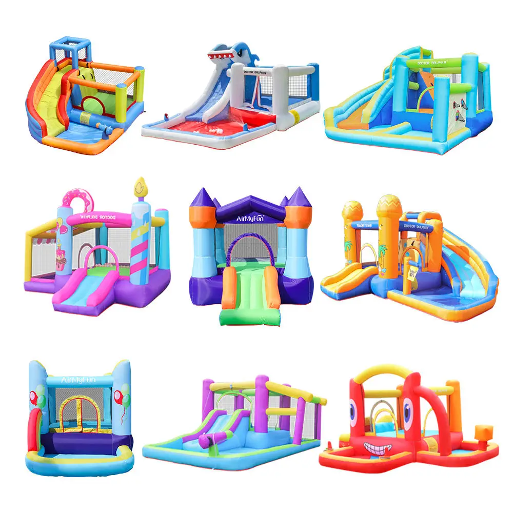 Factory Manufacturer Bouncer Jumping Bouncy Castle For Kids Carnival Inflatable Rainbow Bounce House Outdoor Form China