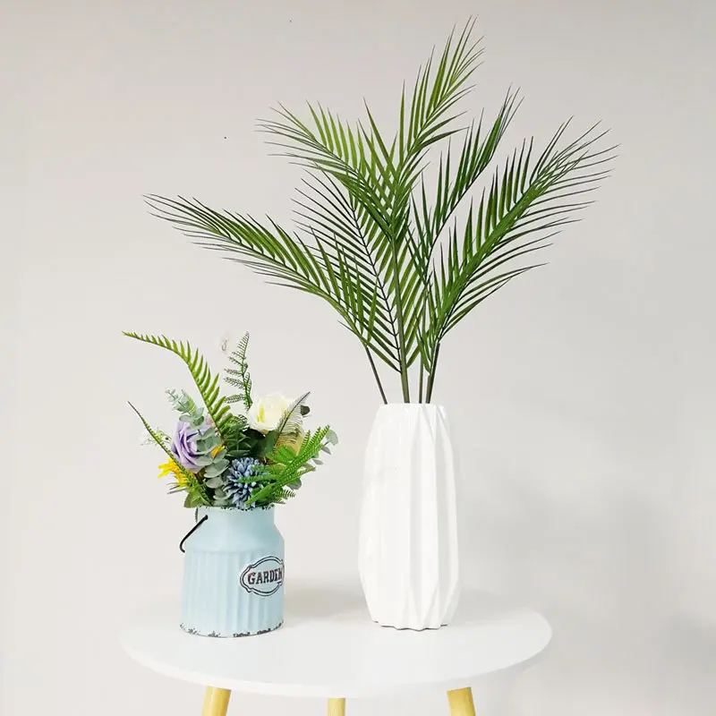 New Style Simulation Plants Palm Leaves Green Plants Decoration Iron Leaves Plant Wall Materials Wedding Decoration