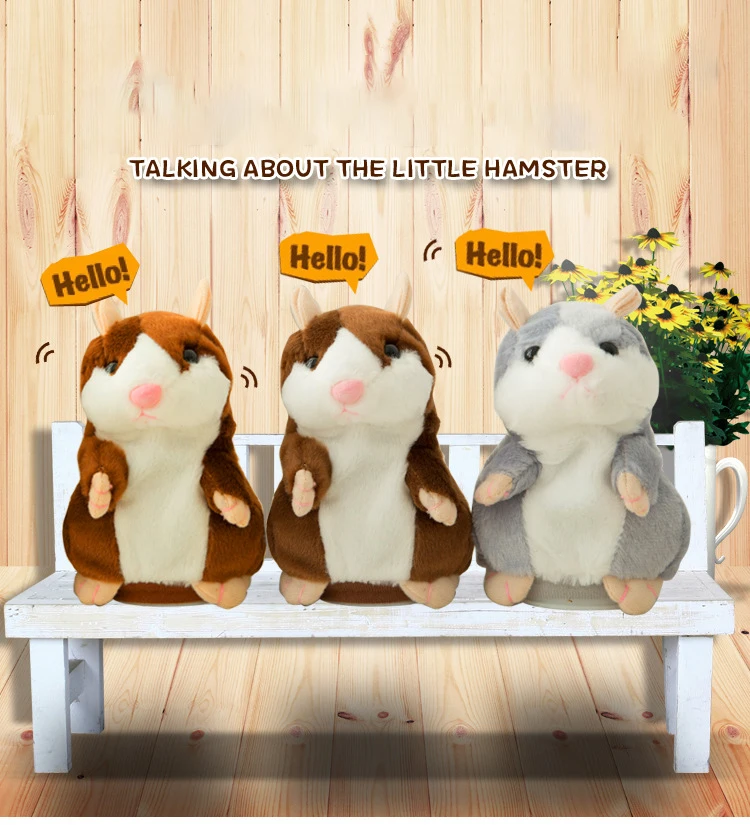 
Christmas gifts talking hamster plush toy 16cm soft toys plush hamster talking plush dolls for children christmas 