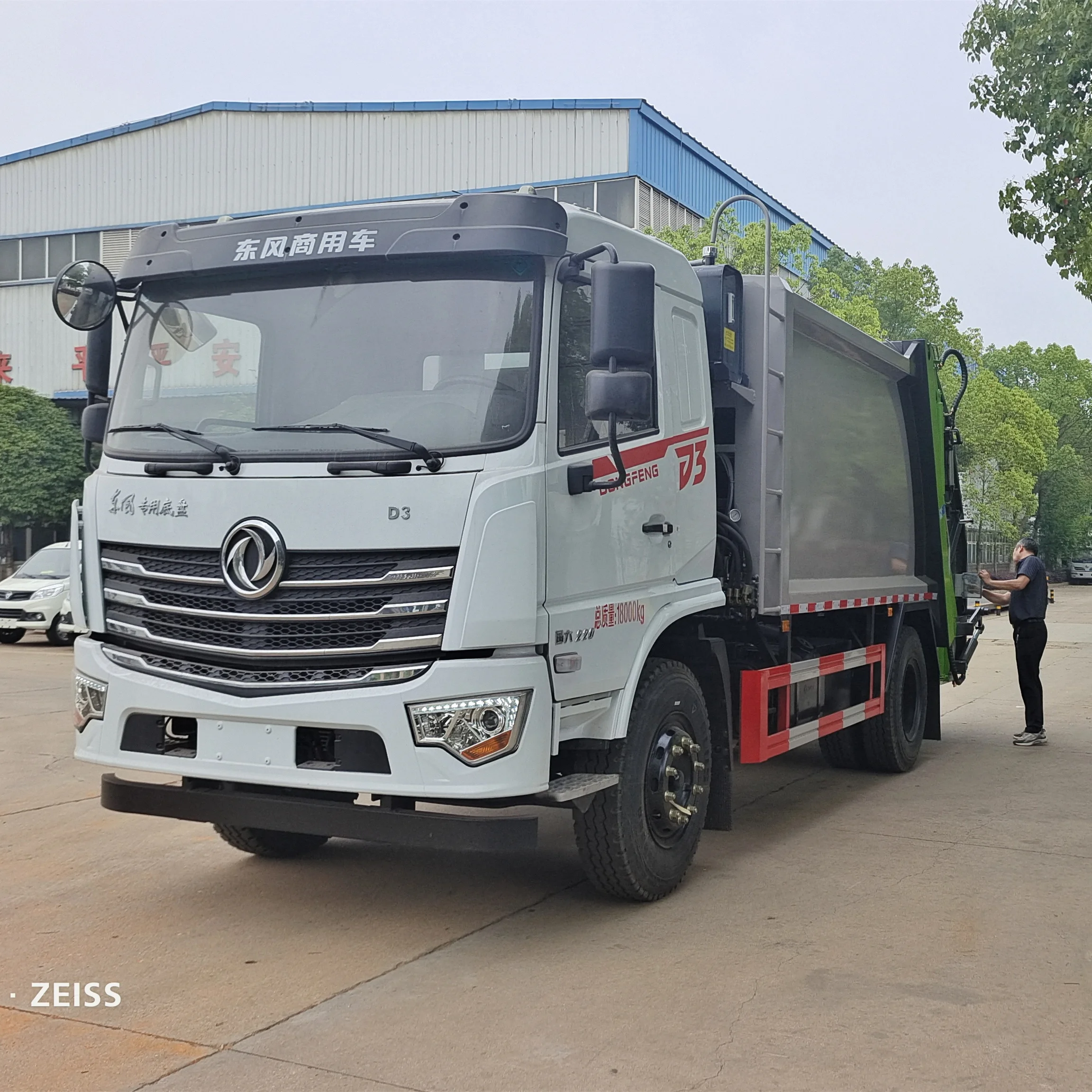 Dongfeng мусоровоз шасси сбор и перенос бытовых отходов 13 квадратных мусоровозов