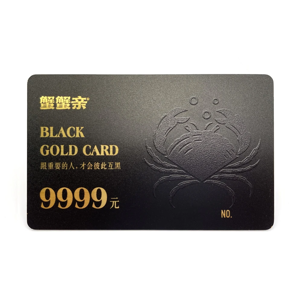Customized exclusive membership card High quality embossed business card Low cost PVC plastic loyalty card