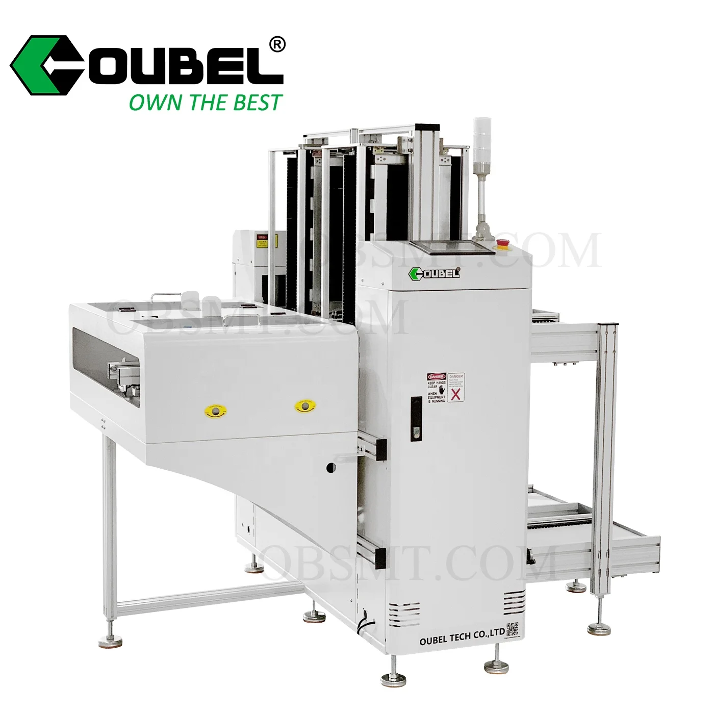 Easy Operation Dual Rails Unloader SMT Linking Conveyor SMT PCB Unloader With PLC Control