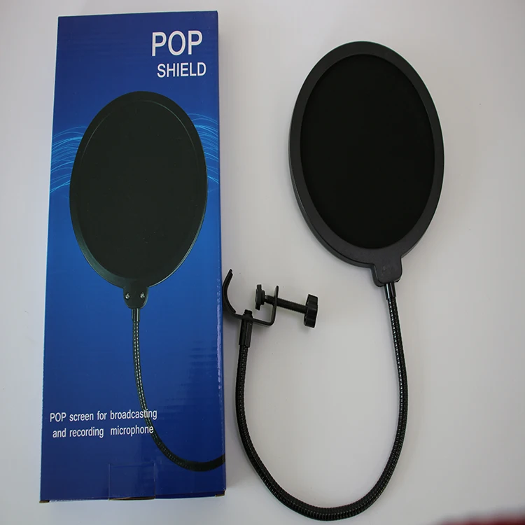 
Hot sale Dual Layer Gooseneck Shield Pop Filter microphone wind screen pop shield 