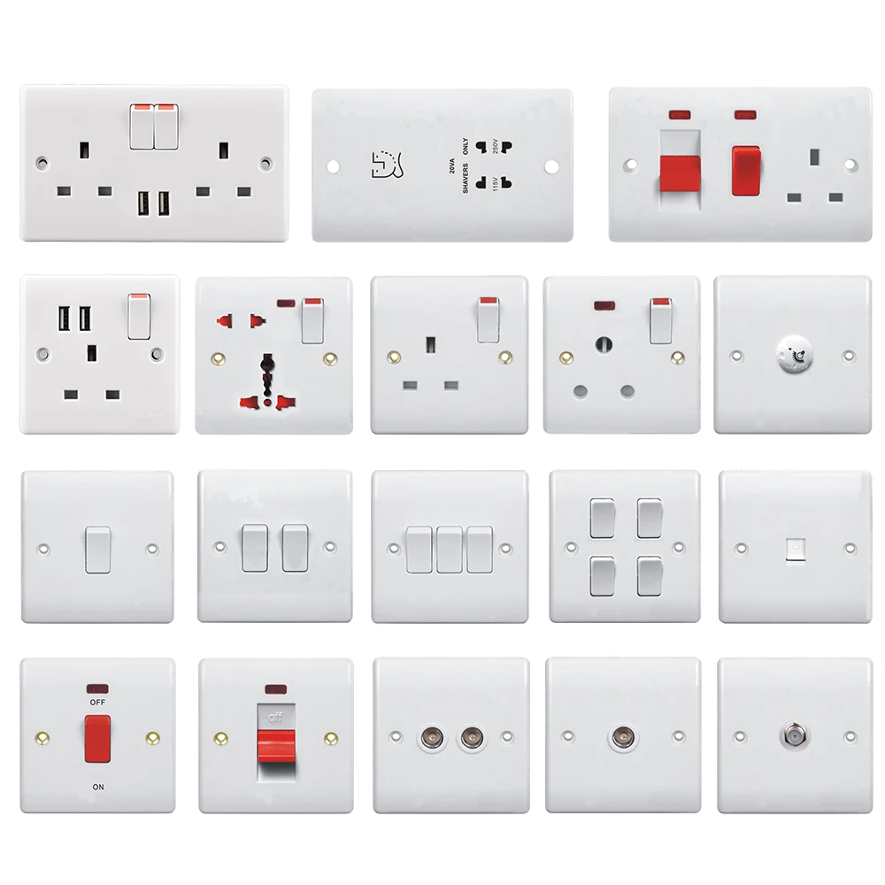Carl&Gilberts MG 1 gang telephone data socket outlet white color