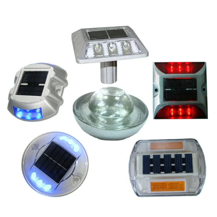 Aluminum  Road Stud Traffic Safety pavement road marker Solar Powered Cat Eye Road Spike