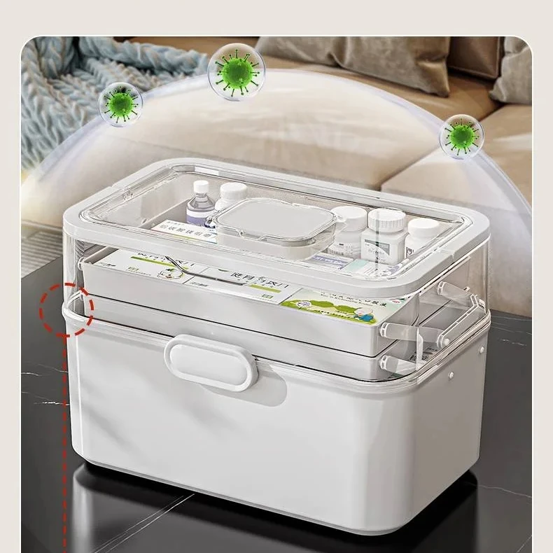 Large household medicine cabinet Medicine storage box Medicine storage box Large capacity emergency medical kit