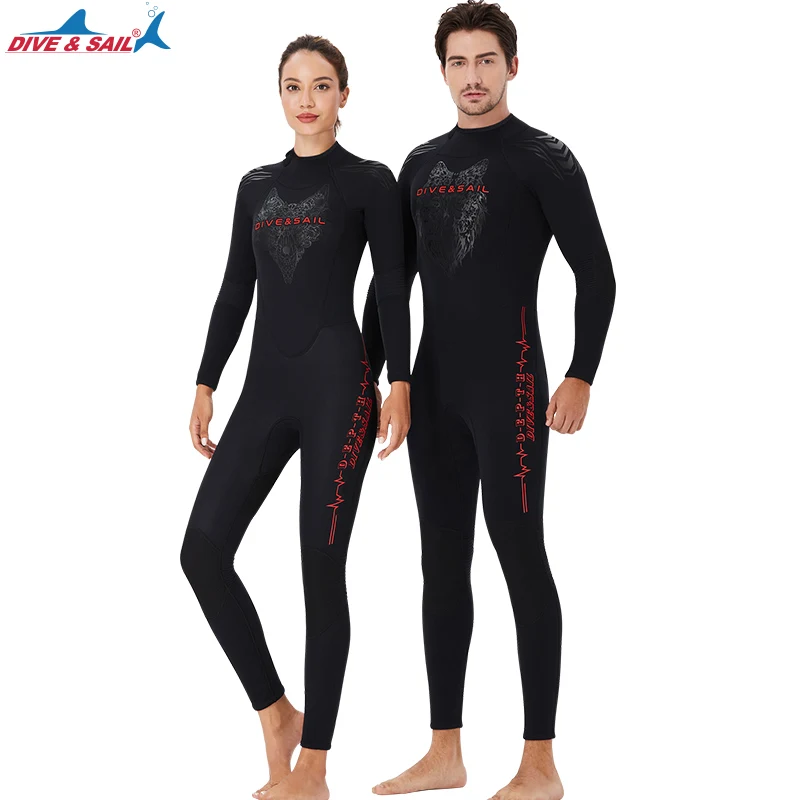 Factory Full Body 3mm Neoprene Wetsuits Bcak Zip Long Sleeve Scuba Diving Wet Suit Winter Warm Swim Surfing Snorkeling Wetsuit