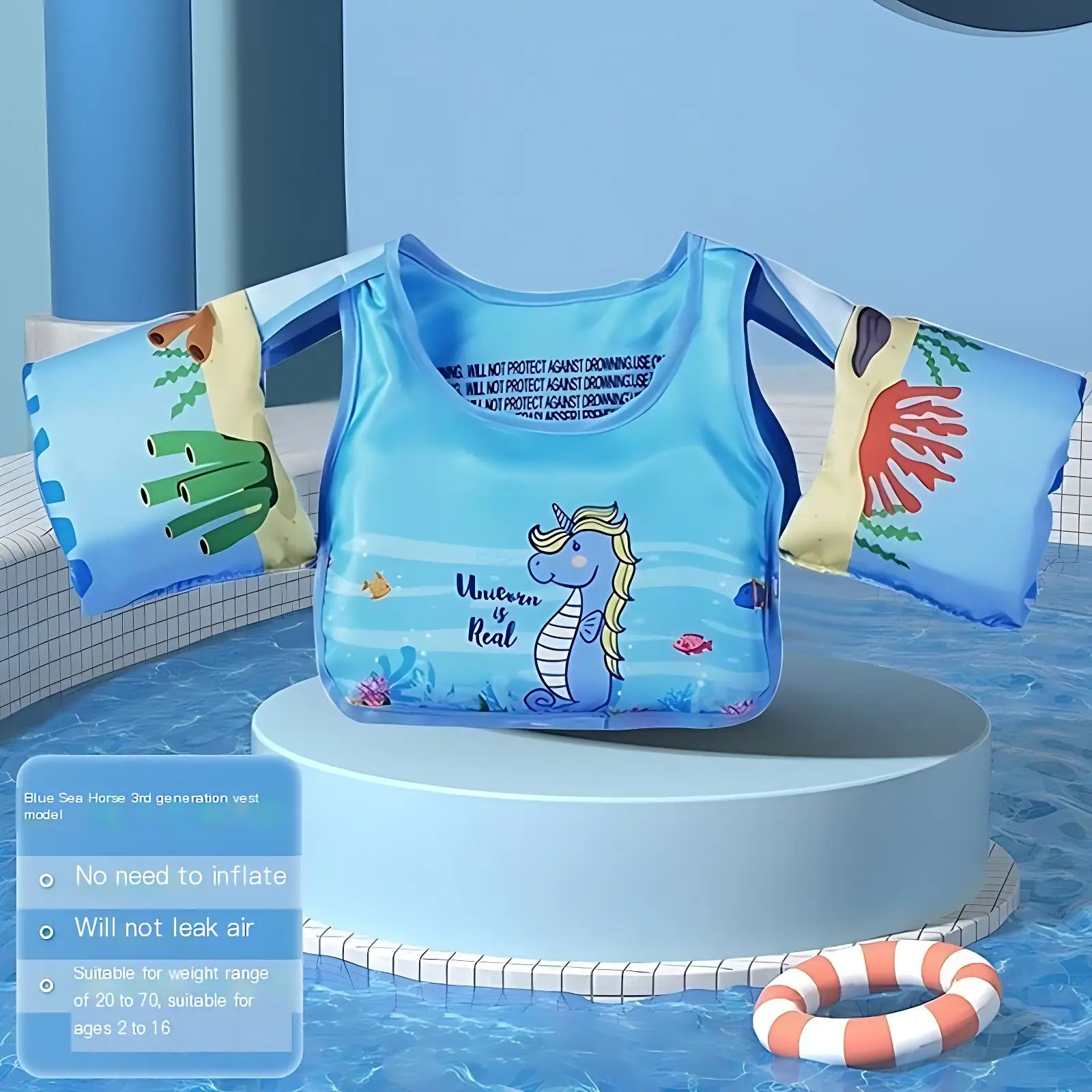 Simple Baby Life Jacket Kids Swim Vest Kids Swimming Pool Aid Floats for Boys and Girls