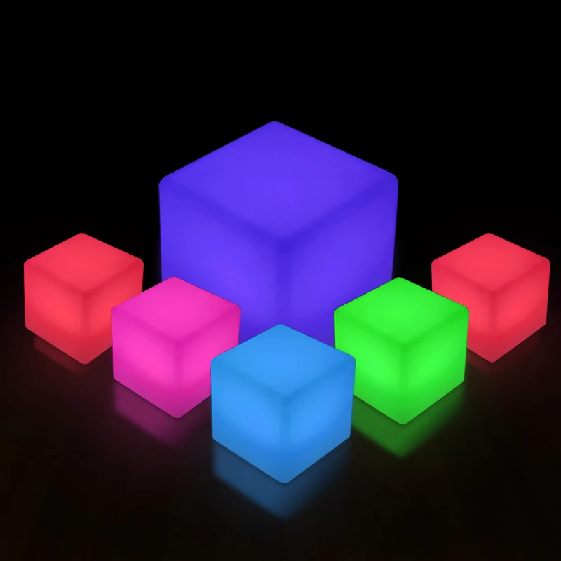 Led 16 Colors Change Light Cube Plastic Rgb for Table and Seat Manufactory Directly