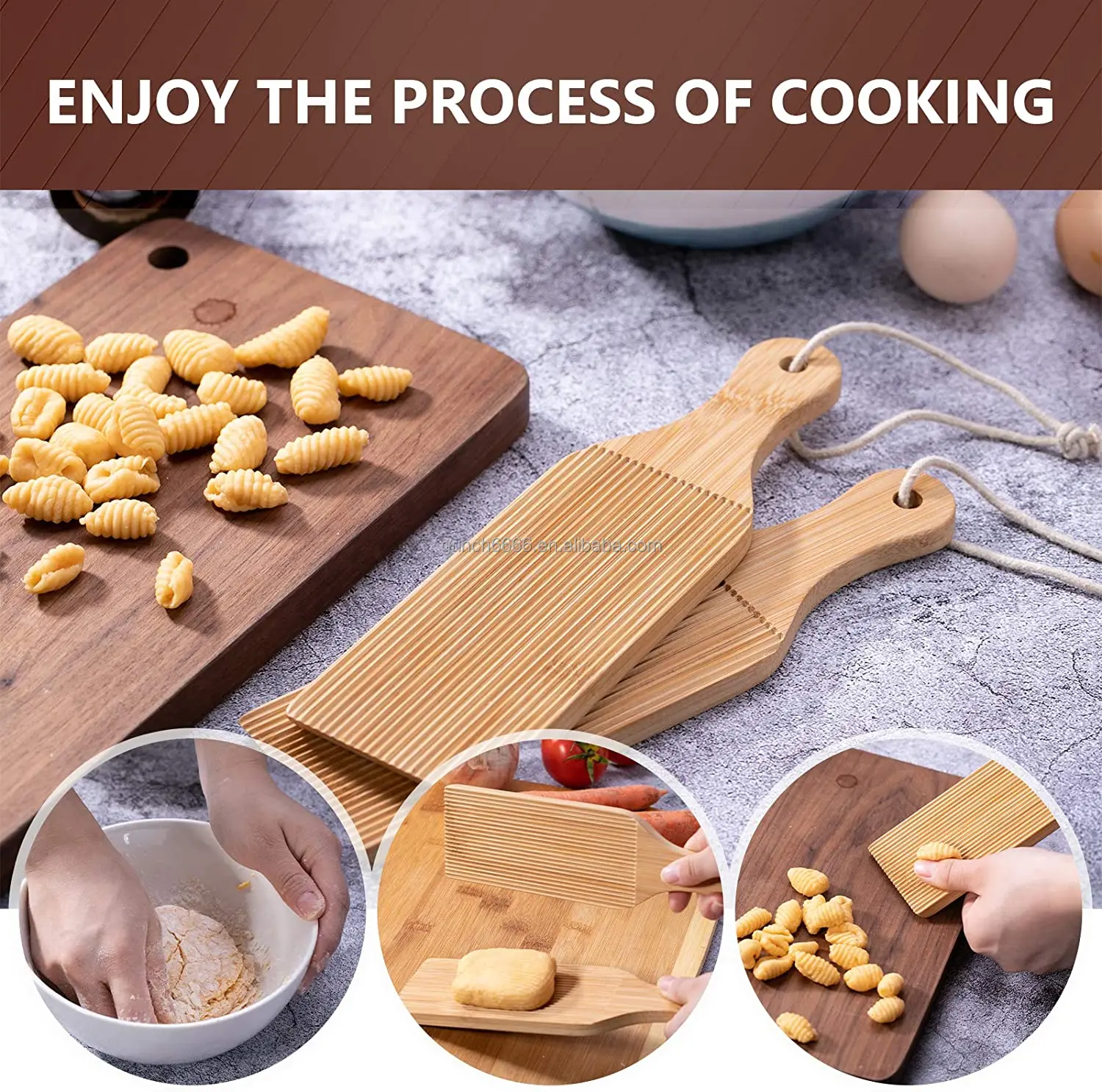 Доска для макаронных изделий Gnocchi Бамбуковая доска инструменты