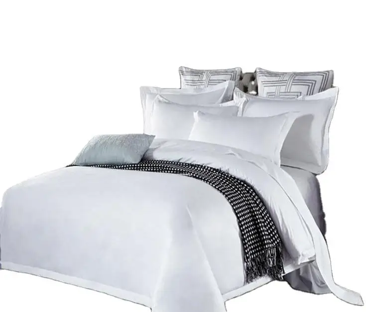 Роскошное мягкое постельное белье премиум-класса из 100% хлопка на заказ от производителя пододеяльник с глубоким карманом для отеля и