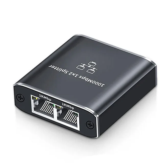 1Gbps/1000Mbps Network Splitter 2 Devices Network Simultaneously LAN Splitter with USB C Cable