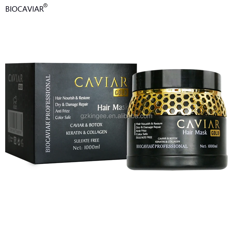 2022 New Bio Caviar Hyaluronic Acid Hydration Hair Mask Anti Loss Damage Hair Repair Treatment Shine 1000ML