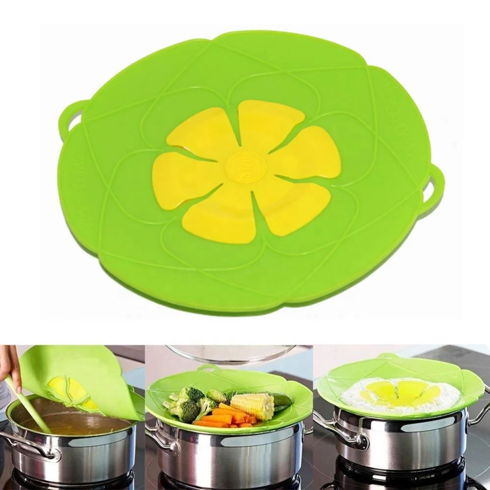 2021 Multi-Function Kitchen Tool Splatter Guard Screens Boil Over Safeguard Silicone Spill Stopper Lid Cover