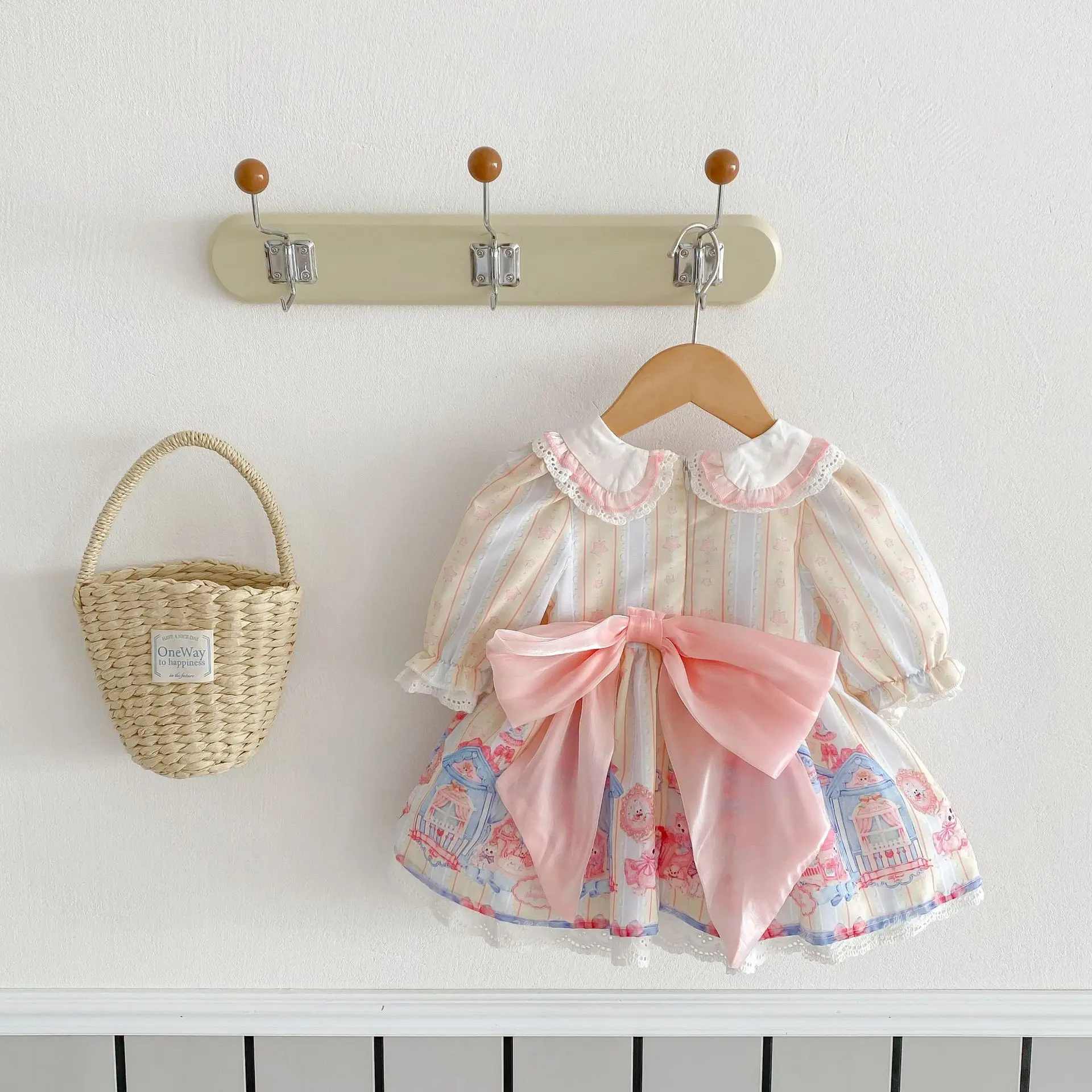 Girl Princess Lolita Dress Spring and Autumn New Girls Baby Infant Elegant Long Sleeve Girls Dresses