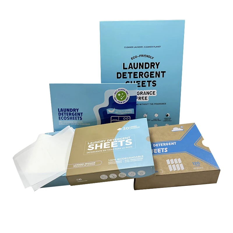 High quality hypoallergenic safe pure plant concentrated cleaning laundry detergent sheet
