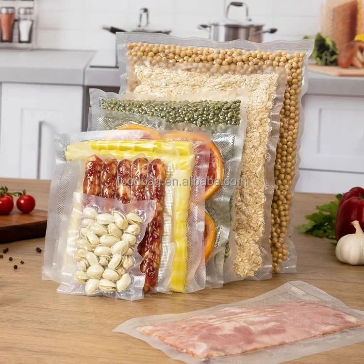 Factory Custom PA/PE Moisture Proof Plastic Vacuum Sealer Bags Embossed Vacuum Food Packaging Bag&Pouch For Food