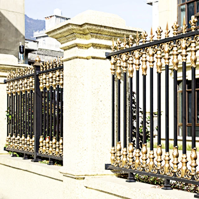 Cheap China Outdoor Yard Decorative Cast aluminium Houses Gates and Fence Railing Panels Metal No Dig Aluminum Fence