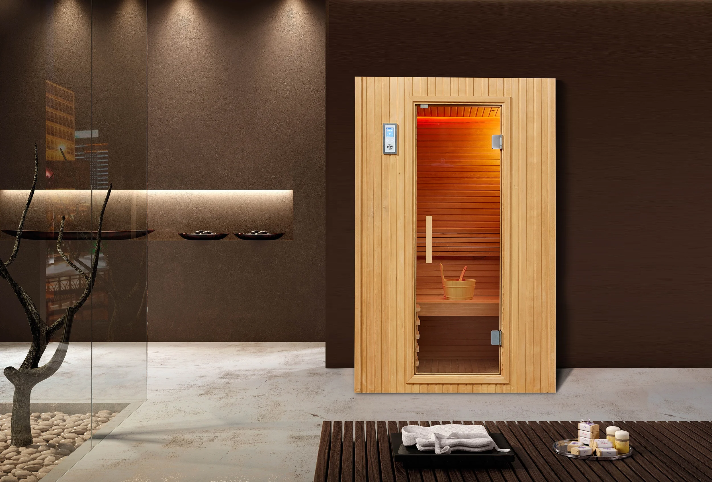 MEXDA New Style Sauna Room for Home Use Wooden Dry Sauna Steam Room WS-1602SN