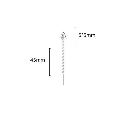 999 Pure Sterling Silver Dainty Alphabet Silver Wire Small Cute Wire Earrings For Women