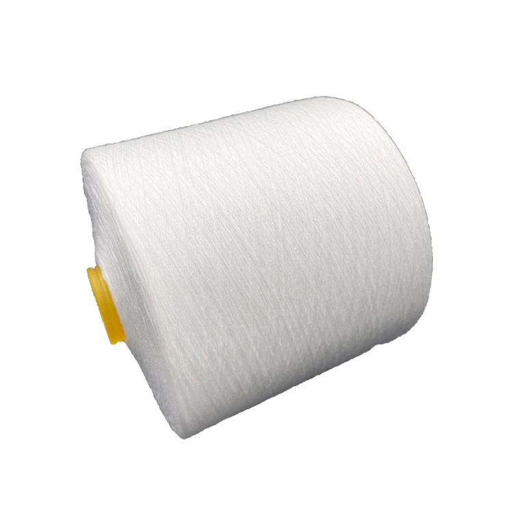 TUTON Raw White 100% Polyester Spun China benang jahit Textiles  On Dye Tube Sewing Thread