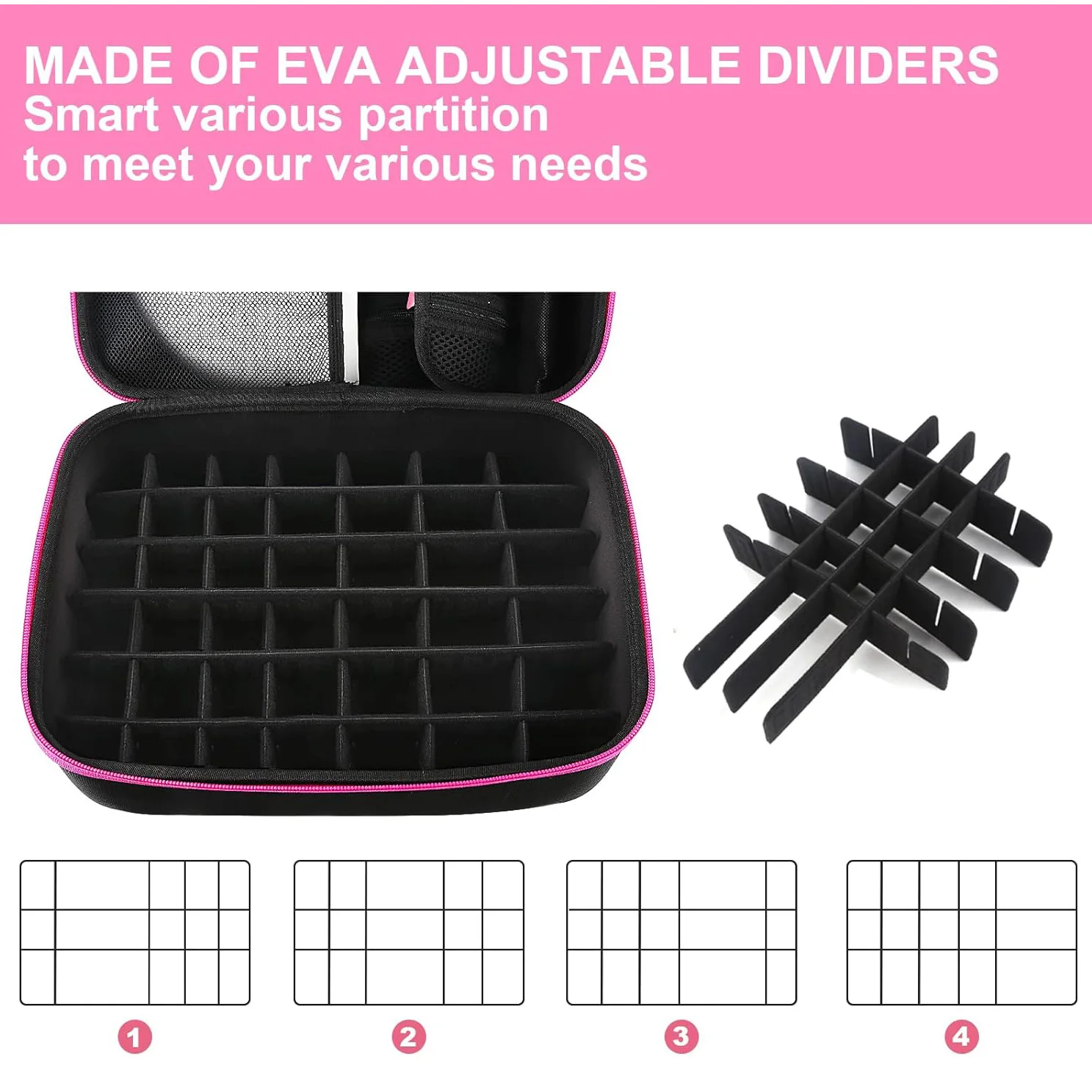 Detachable Portable Layers Nail Polish Storage Organizer Bag Nail Polish Carrying Case Makeup Case