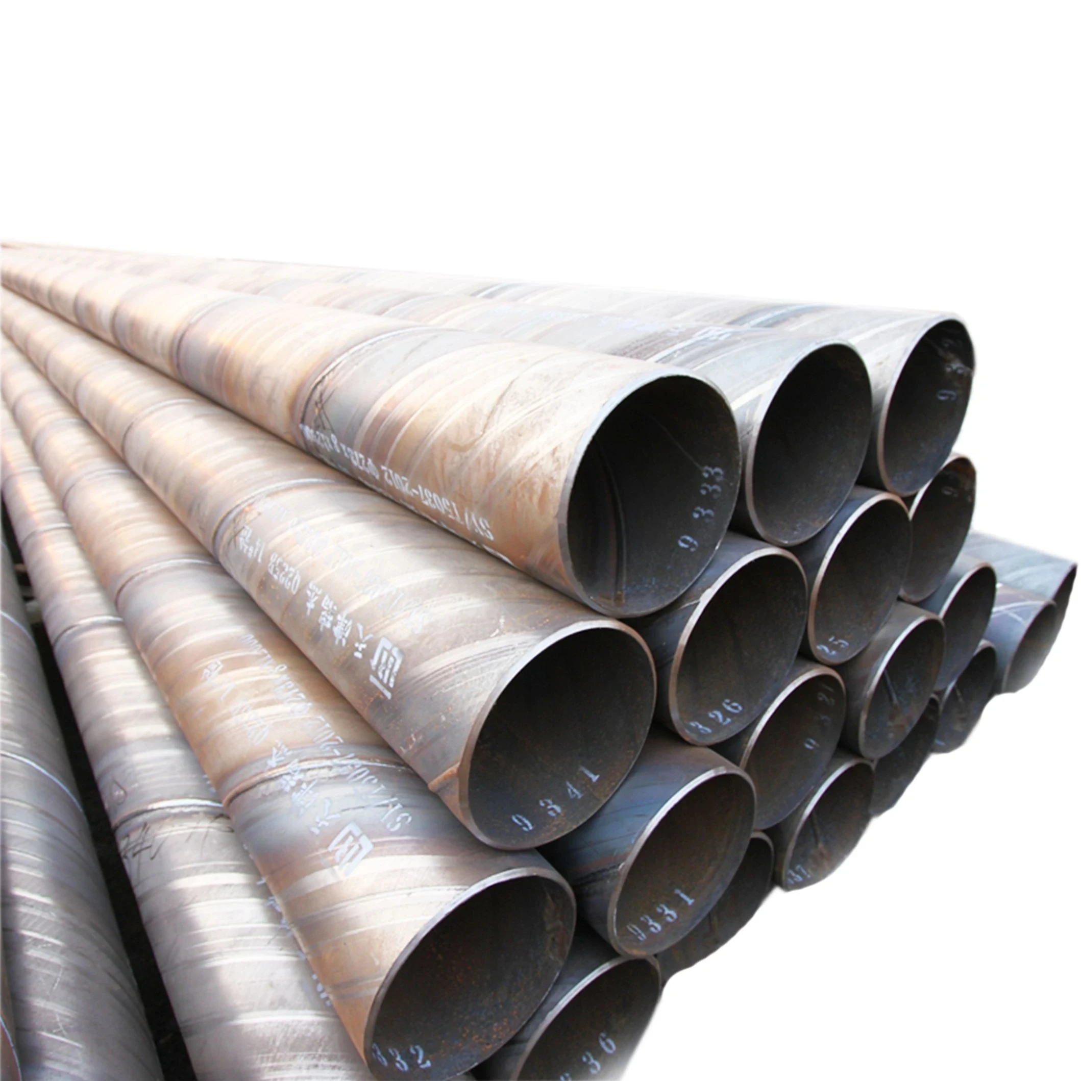 ASTM A252 A53 q195 q235 q235B a709 0Cr13 1Cr17 a36 large diameter SSAW Carbon spiral steel pipe api 5CT Welded tube
