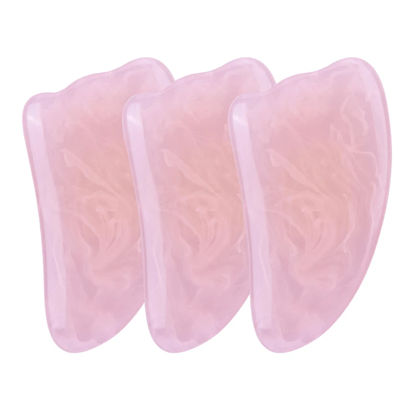 resin moon crescent-shaped  stone needle crystal jade terahertz scraping massage board facial massager