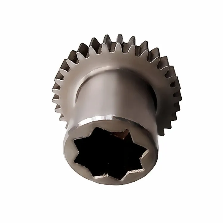 
32 tooth powder metallurgy spur shaft gear with octagonal star bore shaft 