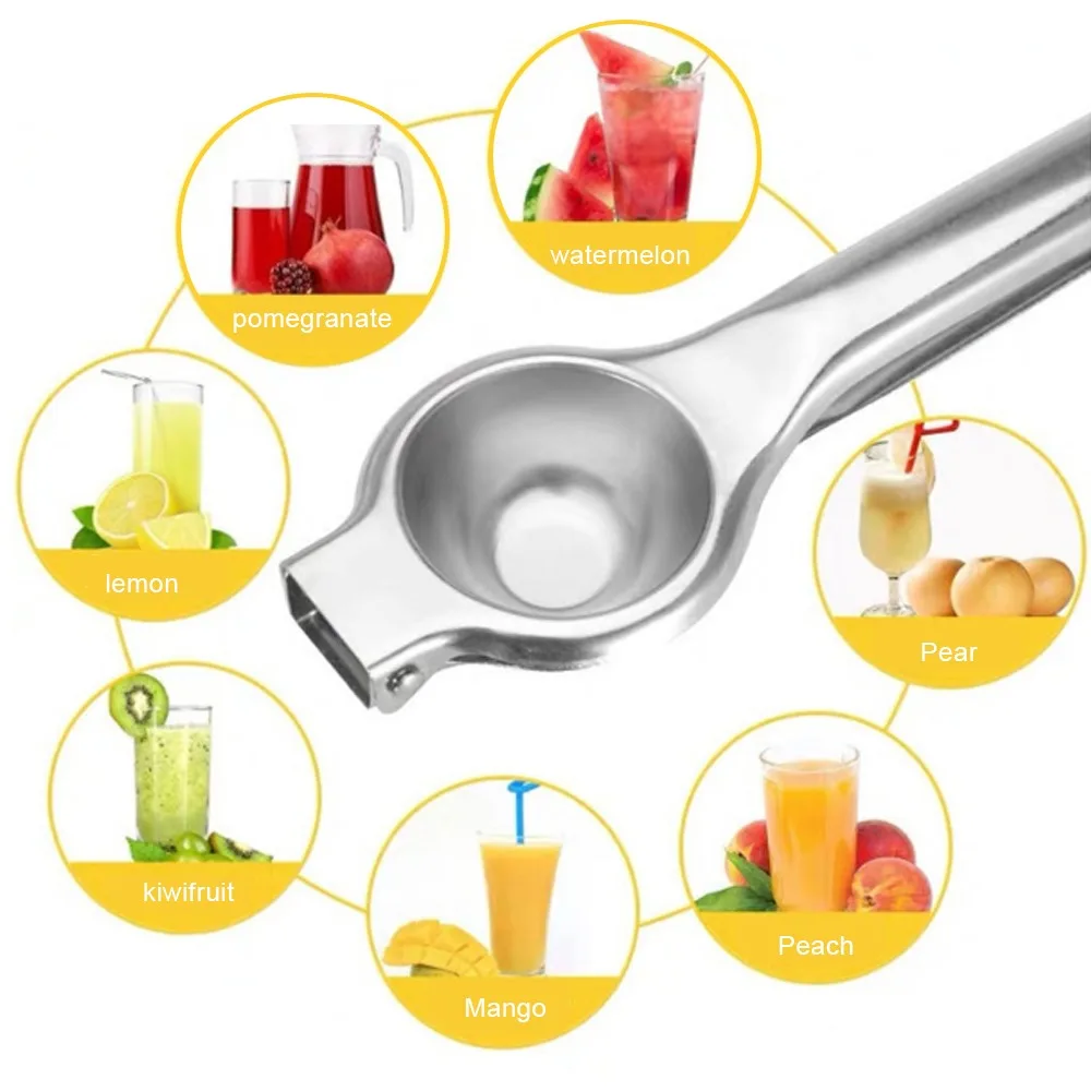 WONDERFUL Kitchen Tool Accessories Manual Citrus Press Juicer Stainless Steel Metal Fruit Squeezer Orange Lemon Juicer