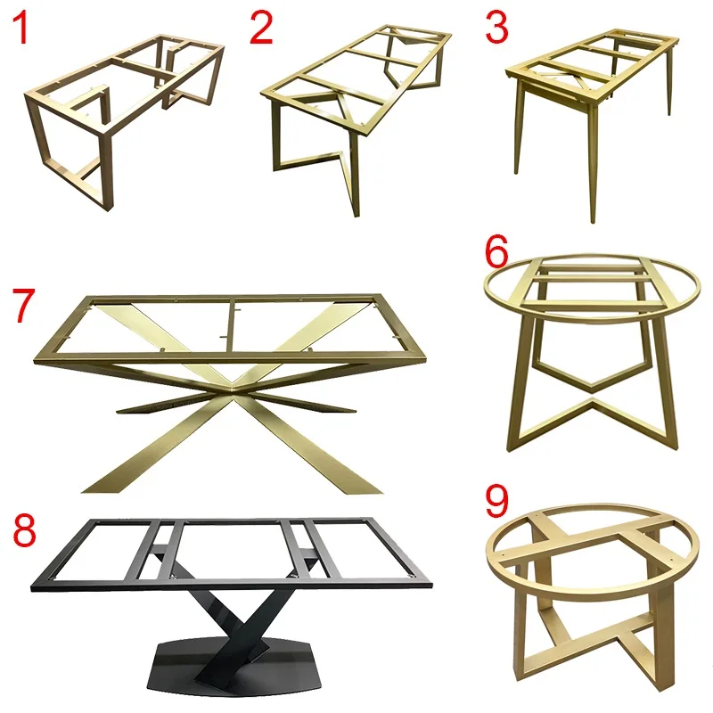 Various Styles Stainless Steel Table Frames Marble Table Legs