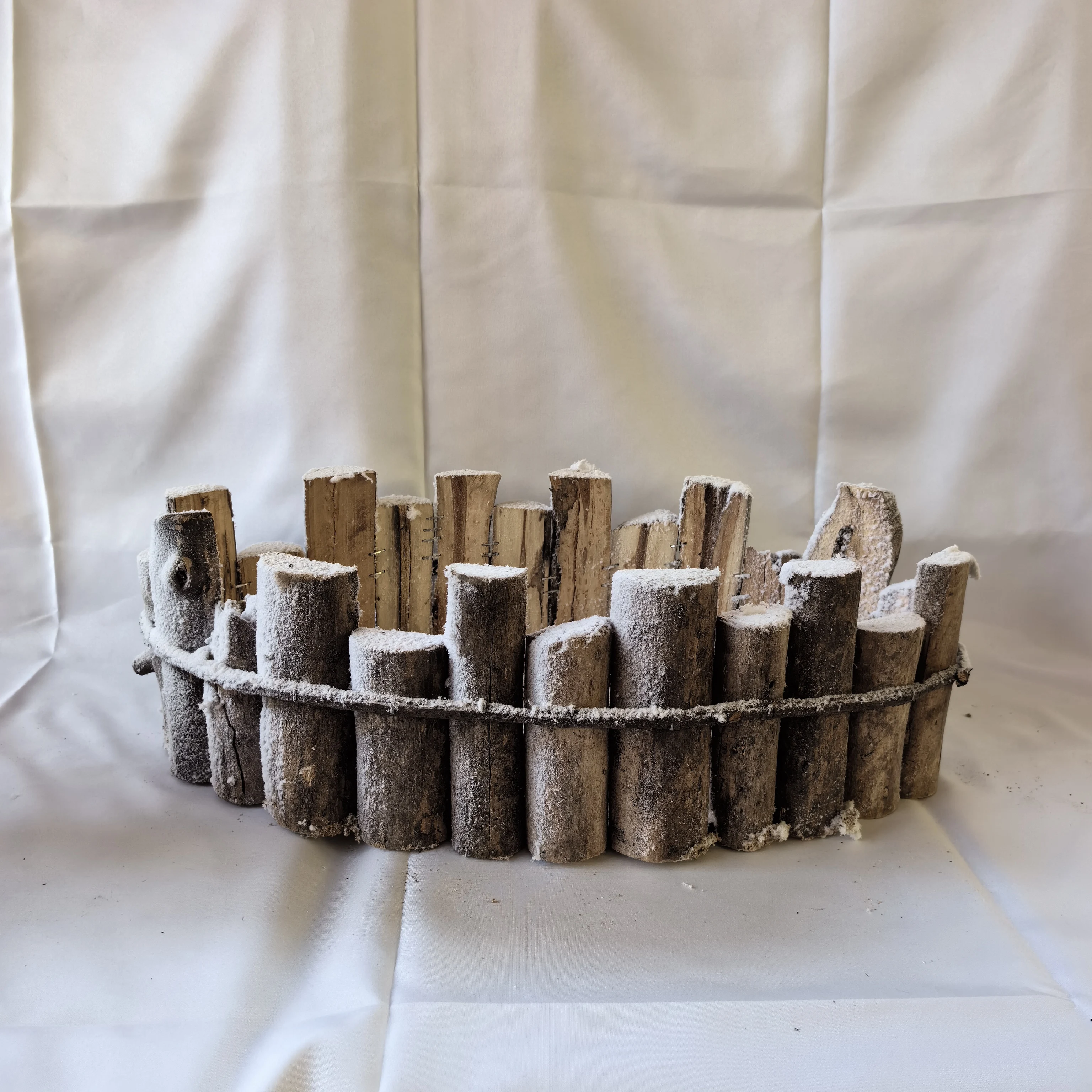 Ship form wooden flower plant pot with pp lining