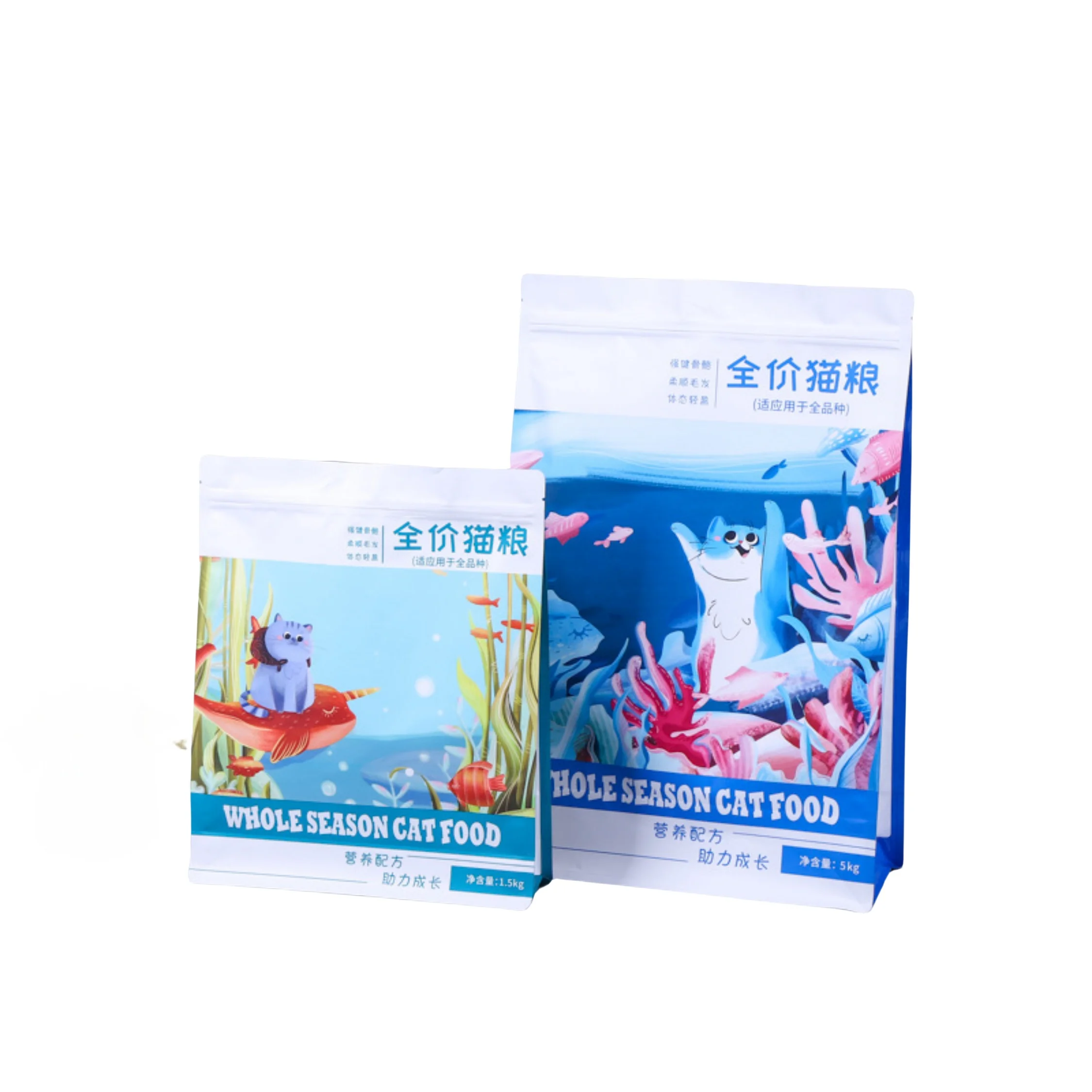 Digital Printing logo 1lb Resealable Mylar Pouch Stand Up Zipper top Plastic Packaging Bags For Pet Dog Cat Treats Food