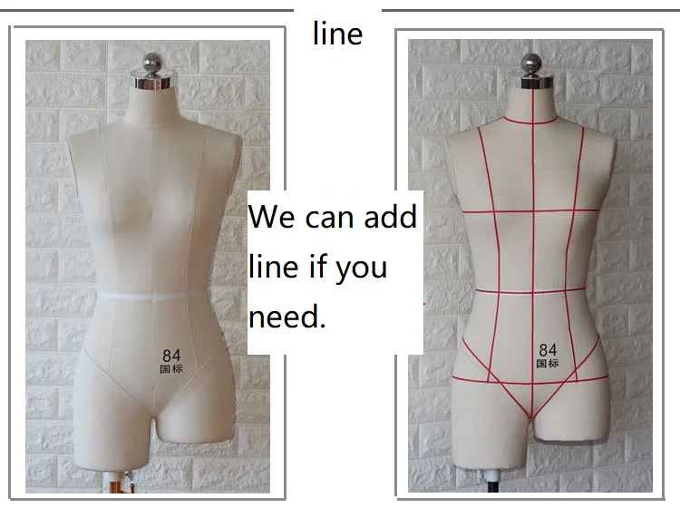 Fabric Dress Form Sewing Adjustable Linen Half Mannequins Female Mannequin Torso