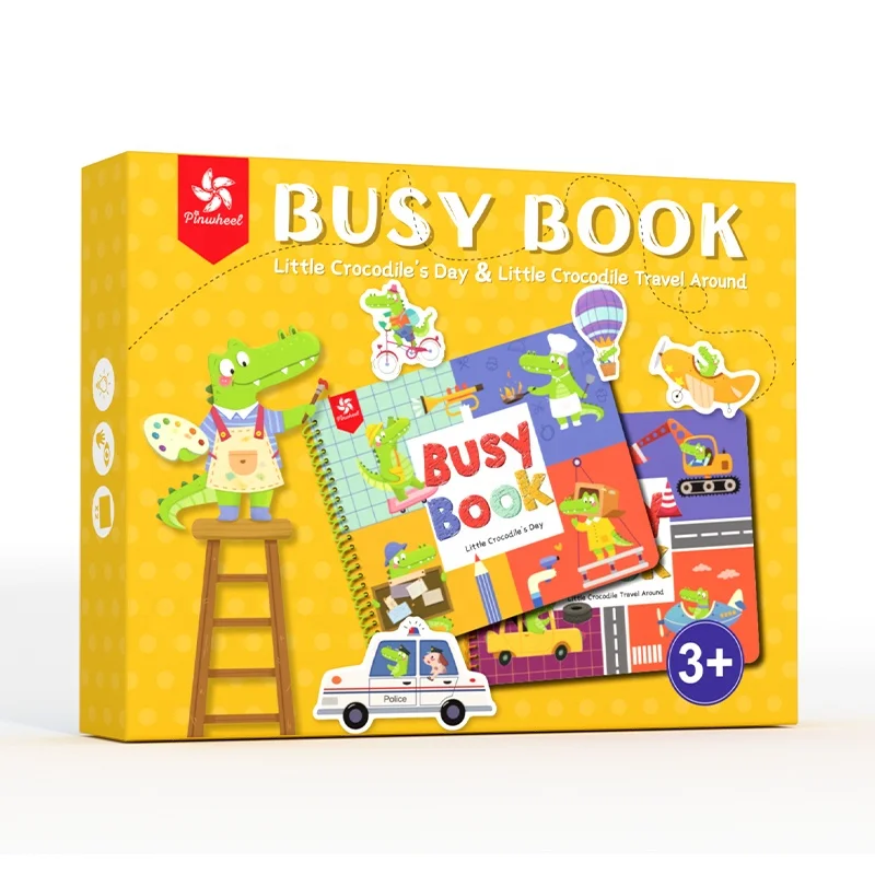 Ready to ship 2 Board Books 16Themes 2021 Hooks&Loop Busy Book For Kids