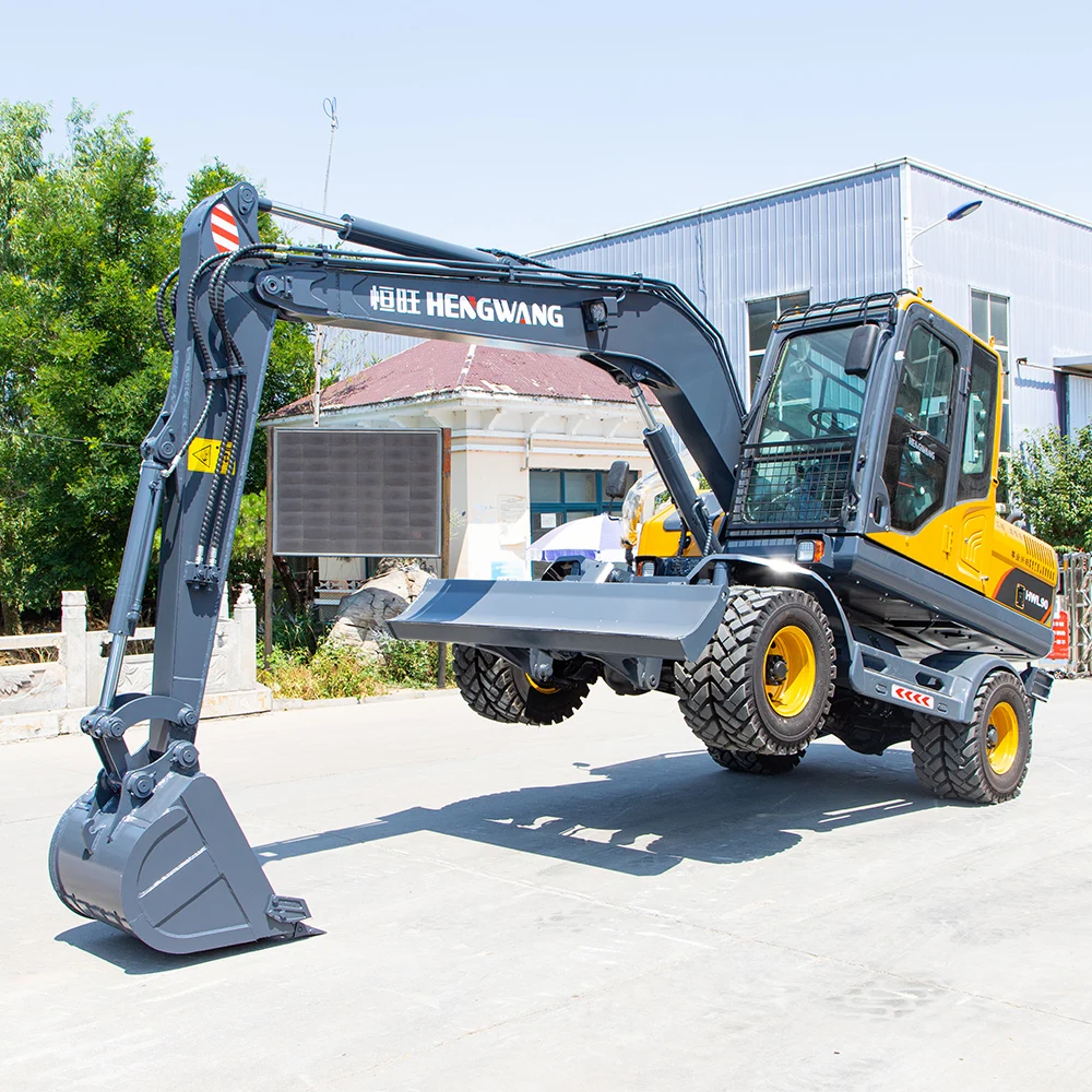 7tons 8tons 9tons wheeled mini excavator high quality wheeled excavator with bucket excavator for sale