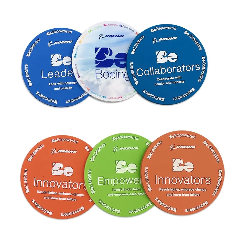 
Custom LOGO Eco-Friendly PVC Coaster Set 