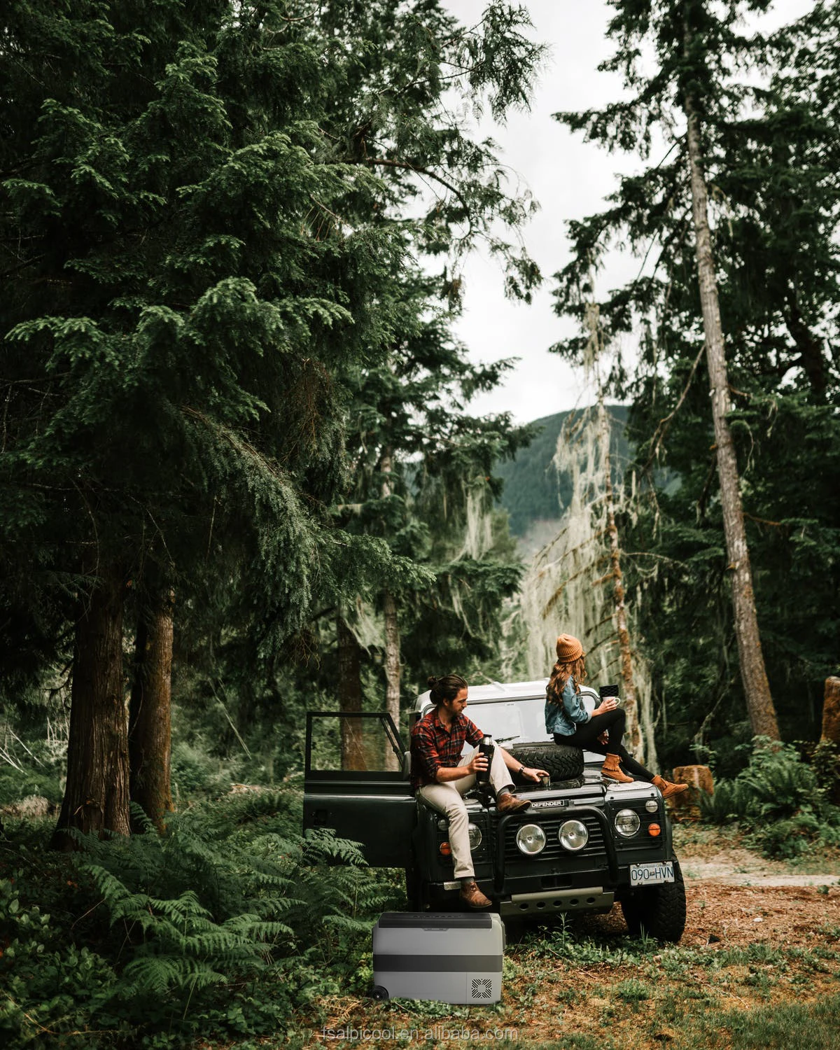 Alpicool Popular Connected  Car Cigarette Lighter  Refrigerator 12v Two Zone  Compressor DC Chest Freezer