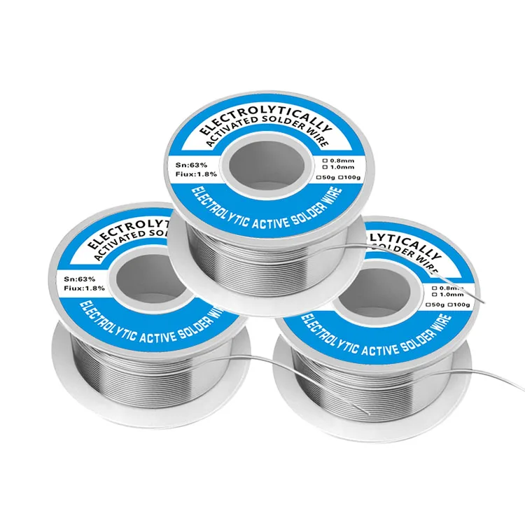 Wholesale Solder Table 50g/100g Flux 2.2% Tin Wire Lead Free Cleaning Welding Solder Wire Raw Tin-lead Alloy Pure 0.8mm 0.8-1.0